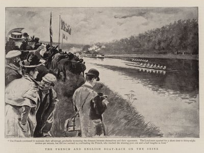 De Franse en Engelse bootrace op de Seine door Paul Destez